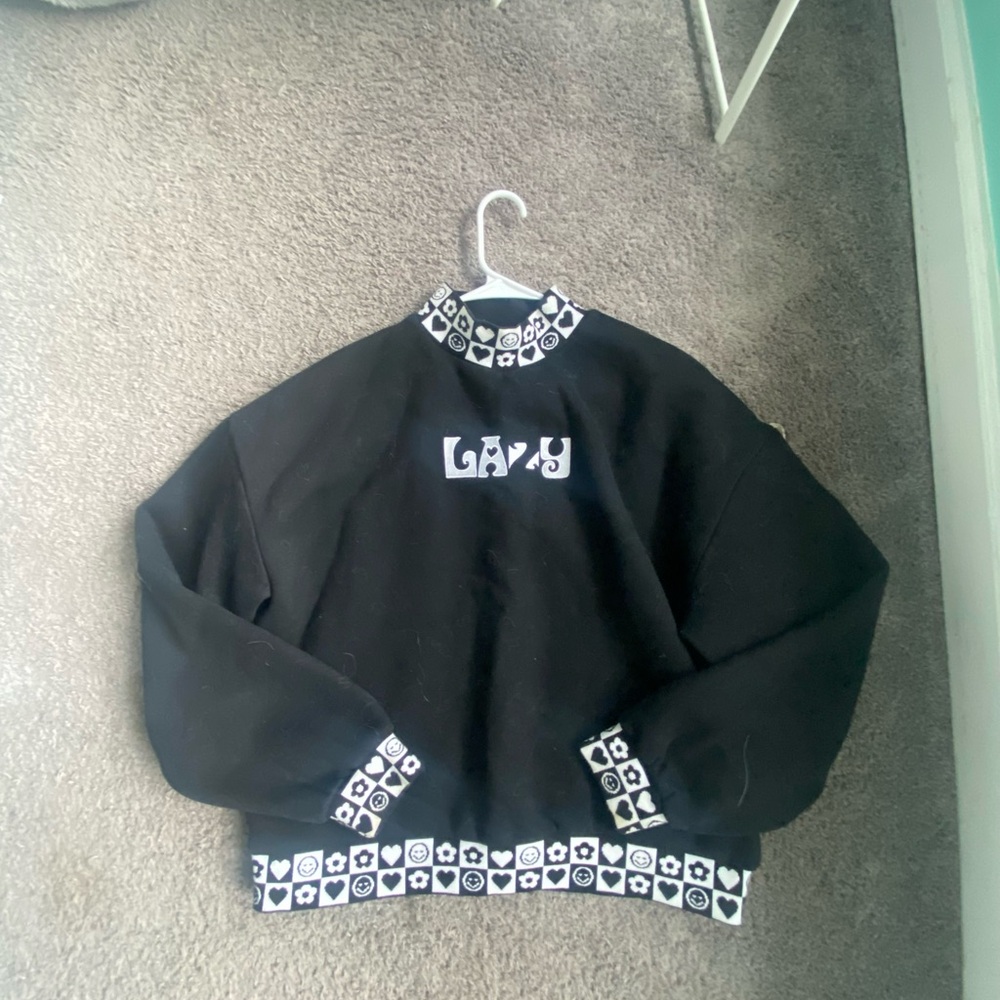 LAZY OAF unique black sweatshirt